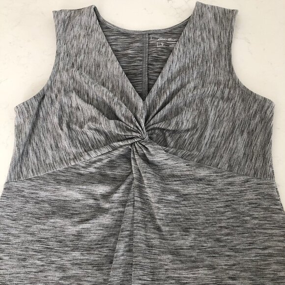 Eddie Bauer Travex Aster Tie The Knot Slvless VNk Exercise Dress Grey Sz S - Picture 4 of 11